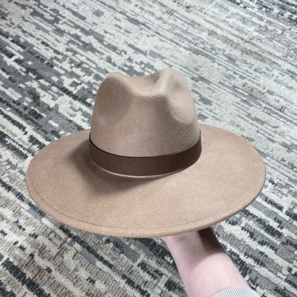 Free People Beige Wool Fedora Hat One Size - Picture 4 of 13